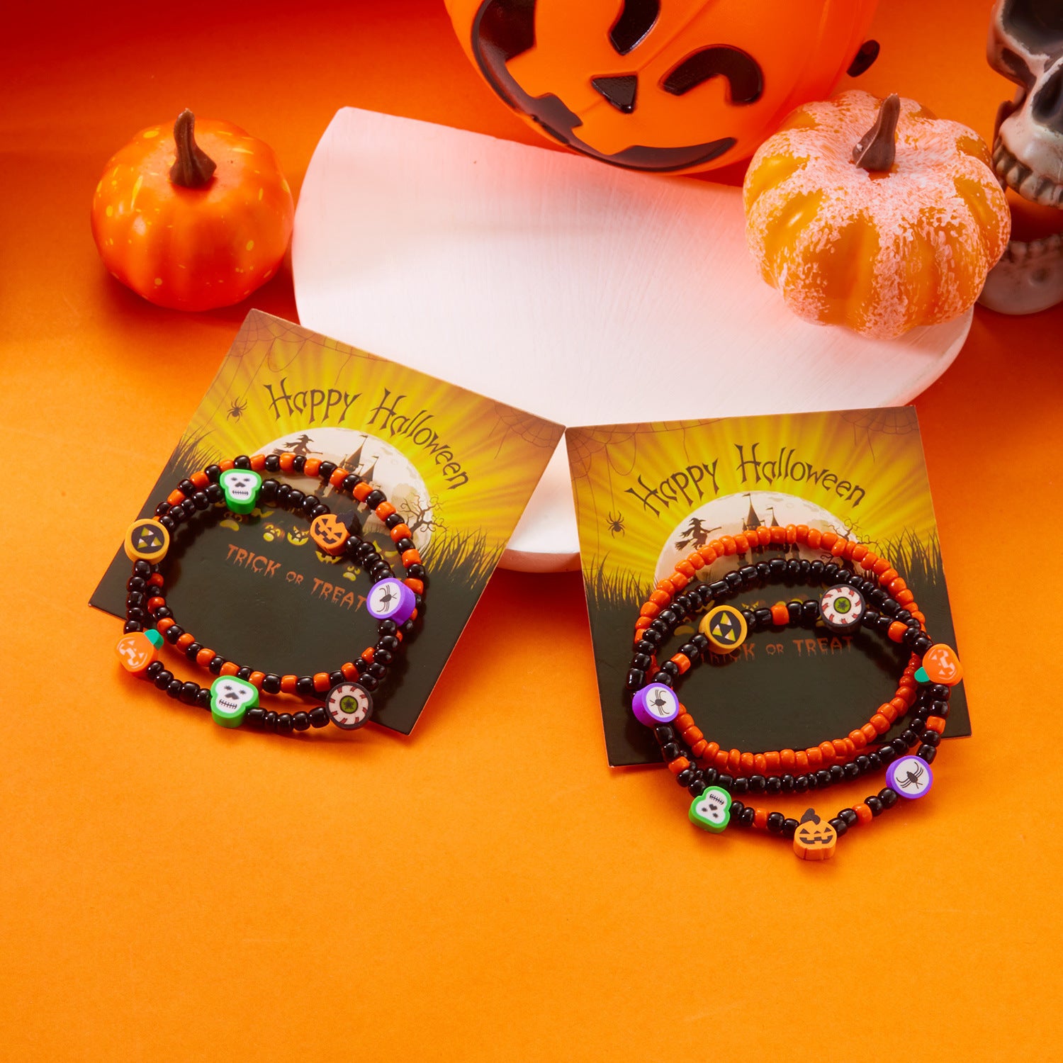 Wholesale Zinc Alloy Hand Woven  Pumpkin Pendant Bracelet,  Unisex Jewelry Accessory for Party Gift Boutique Resale
