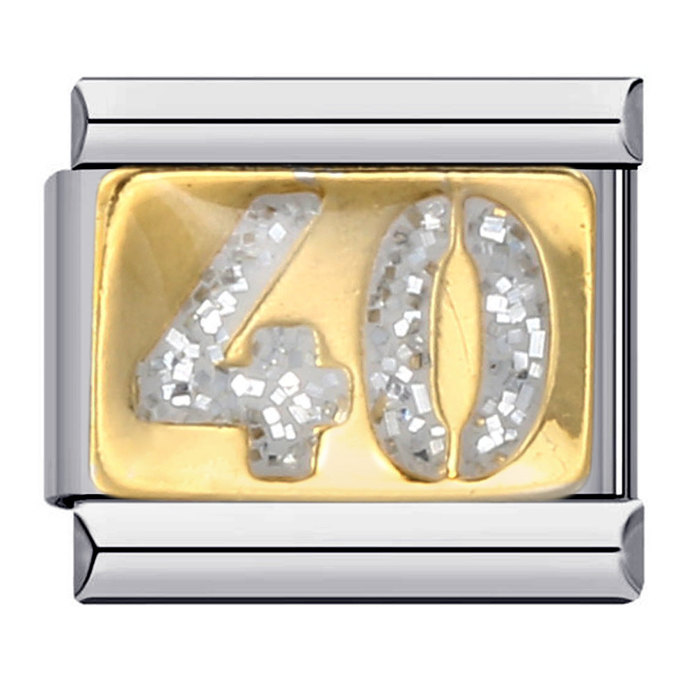 Wholesale 9mm Italian Charm Starter Bracelets DIY square Single Section Creative Stainless Steel Composable Bracelet