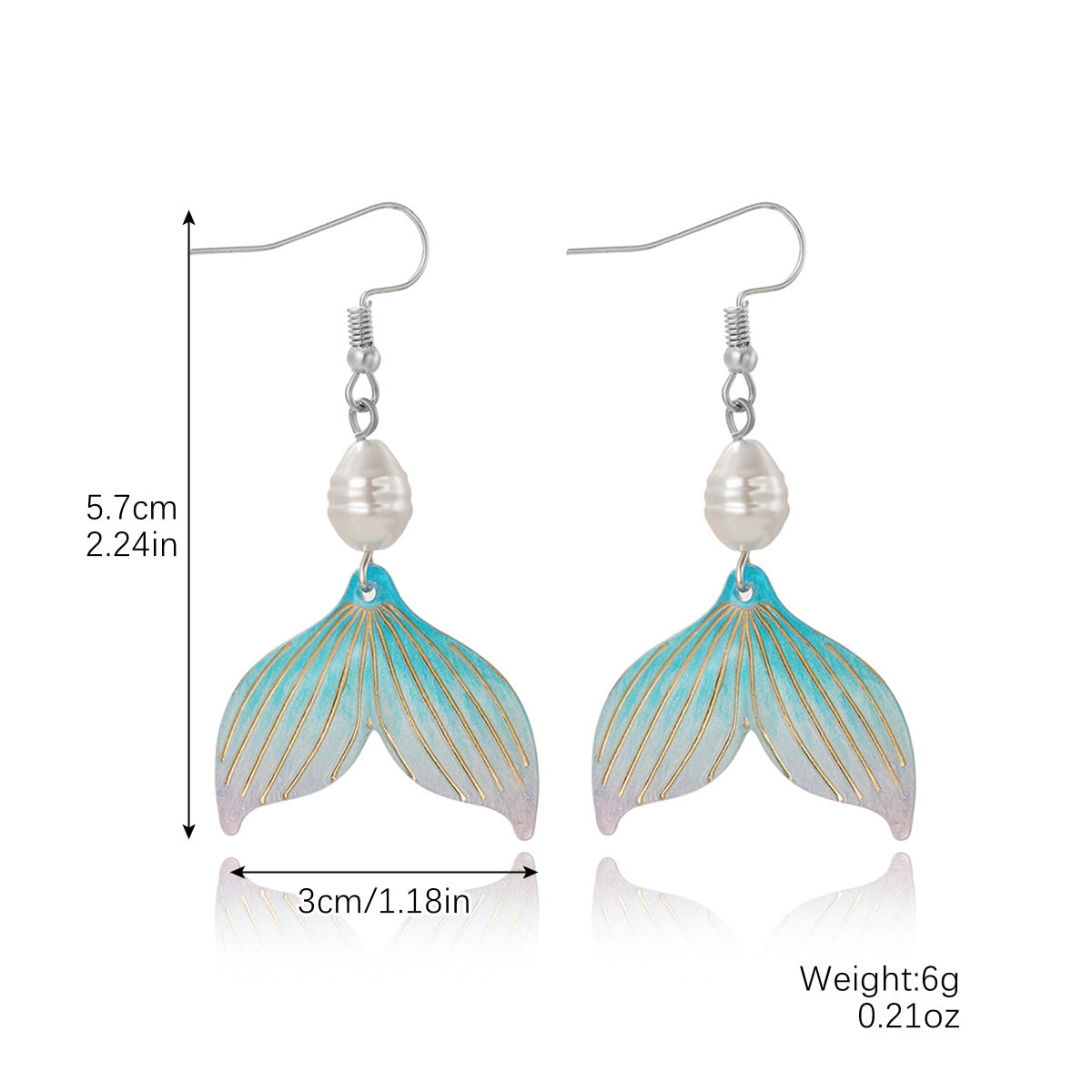 Wholesale White Shell Pearl Natural Stone Earring