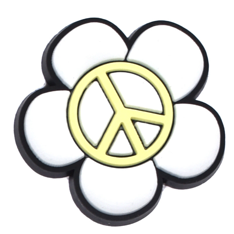 Wholesale  100pcs Random Rainbow Flowers Shoes Accessories Shoes Charms