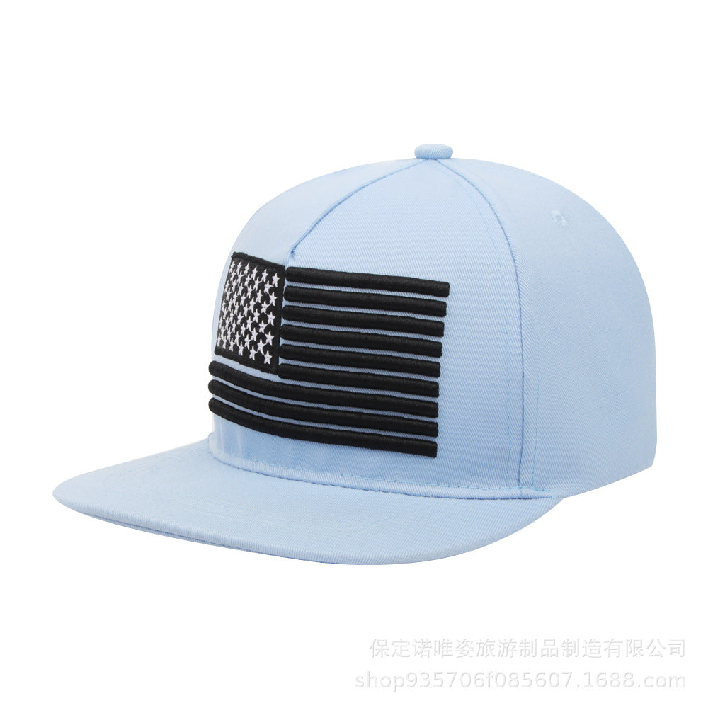 Wholesale Embroidered Flat-Brim Hip Hop Cap National Flag Baseball Cap