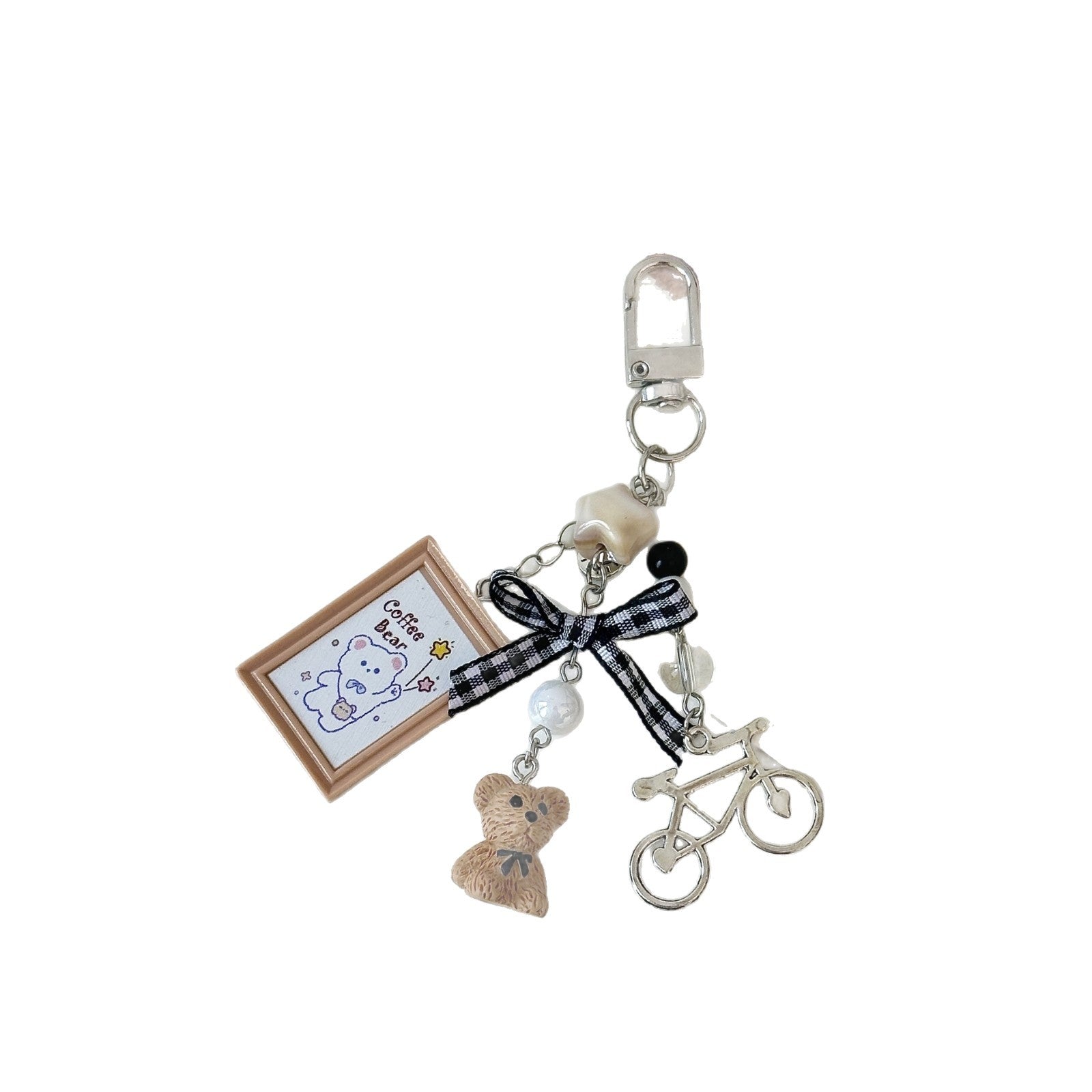 Wholesale bear brown bow bear keychain