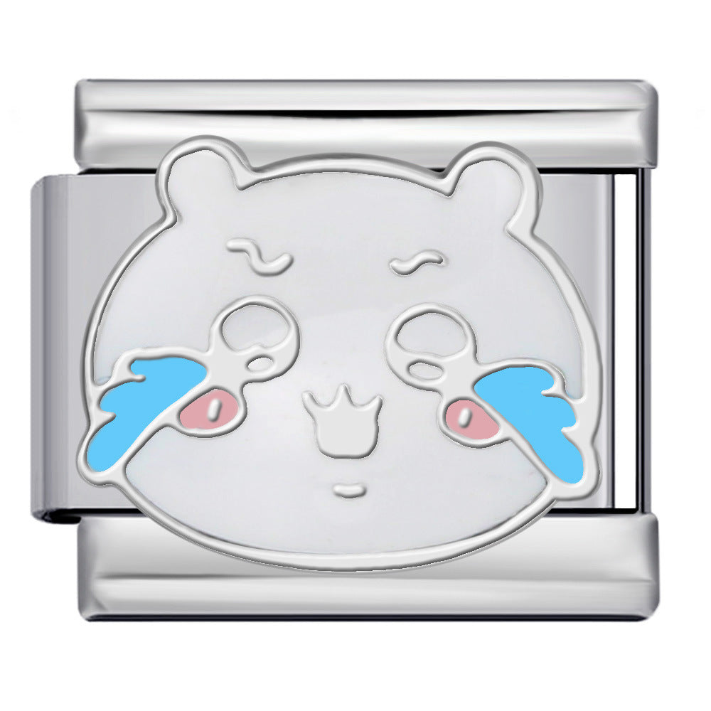 Wholesale Italian Charm Bracelet 9mm DIY Splicing Cute Cartoon Stainless Steel Composable Bracelet