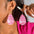 Wholesale Pink Leather Big Tear Drop Earrings