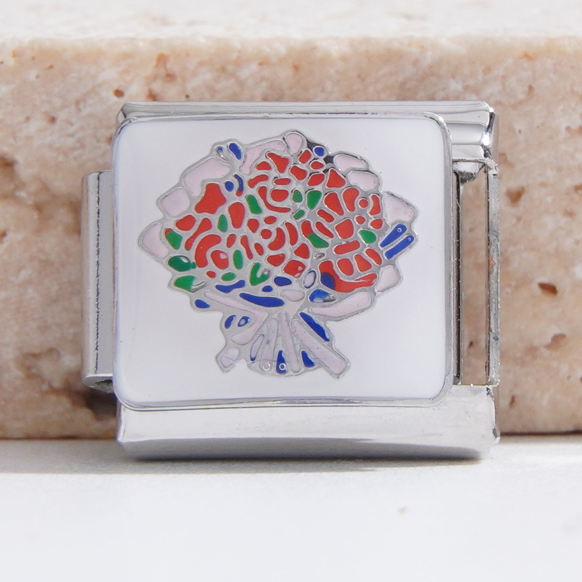 Wholesale Italian Charm Bracelet 9mm DIY Splicing Colored Oil Drop Stainless Steel Composable Bracelet