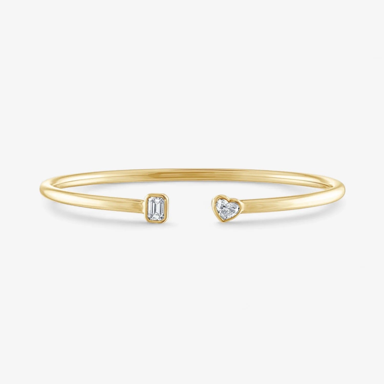 Wholesale Stainless Steel Open Cuff Bracelet With Geometric Zircon Women S Fashion Jewelry Anniversary Gift Boutique Resale Accessory