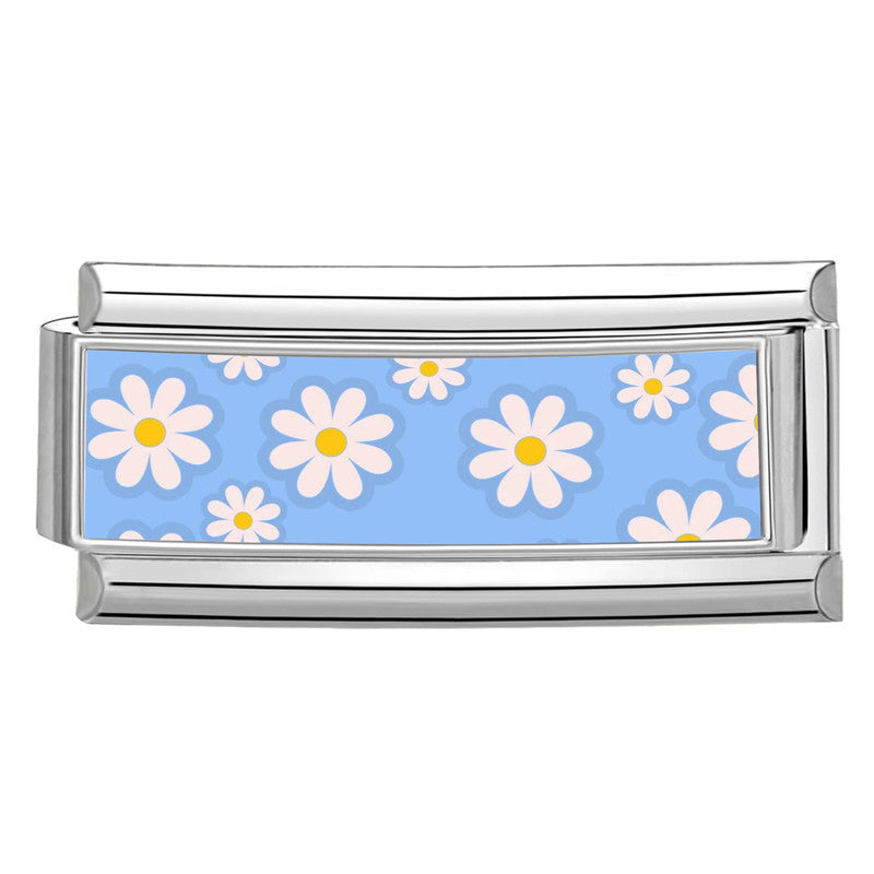 Wholesale 9mm Italian Charm Starter Bracelets DIY Flower Long Bracelet Stainless Steel Composable Bracelet