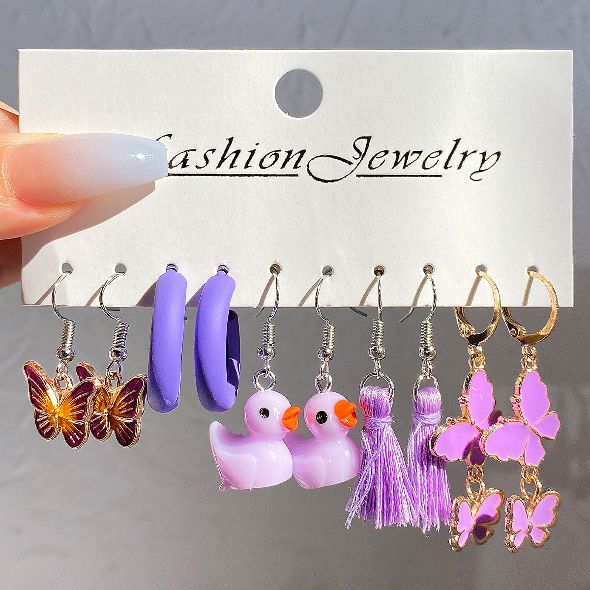 Wholesale 5pcs/set color acrylic earrings  white cloud flower earrings