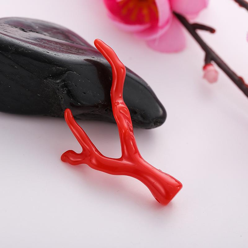 Wholesale Coral Red Tree Branch Pendant