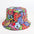 Wholesale  personalized painted printed fisherman hat color tiger head double-sided sunshade hat tide