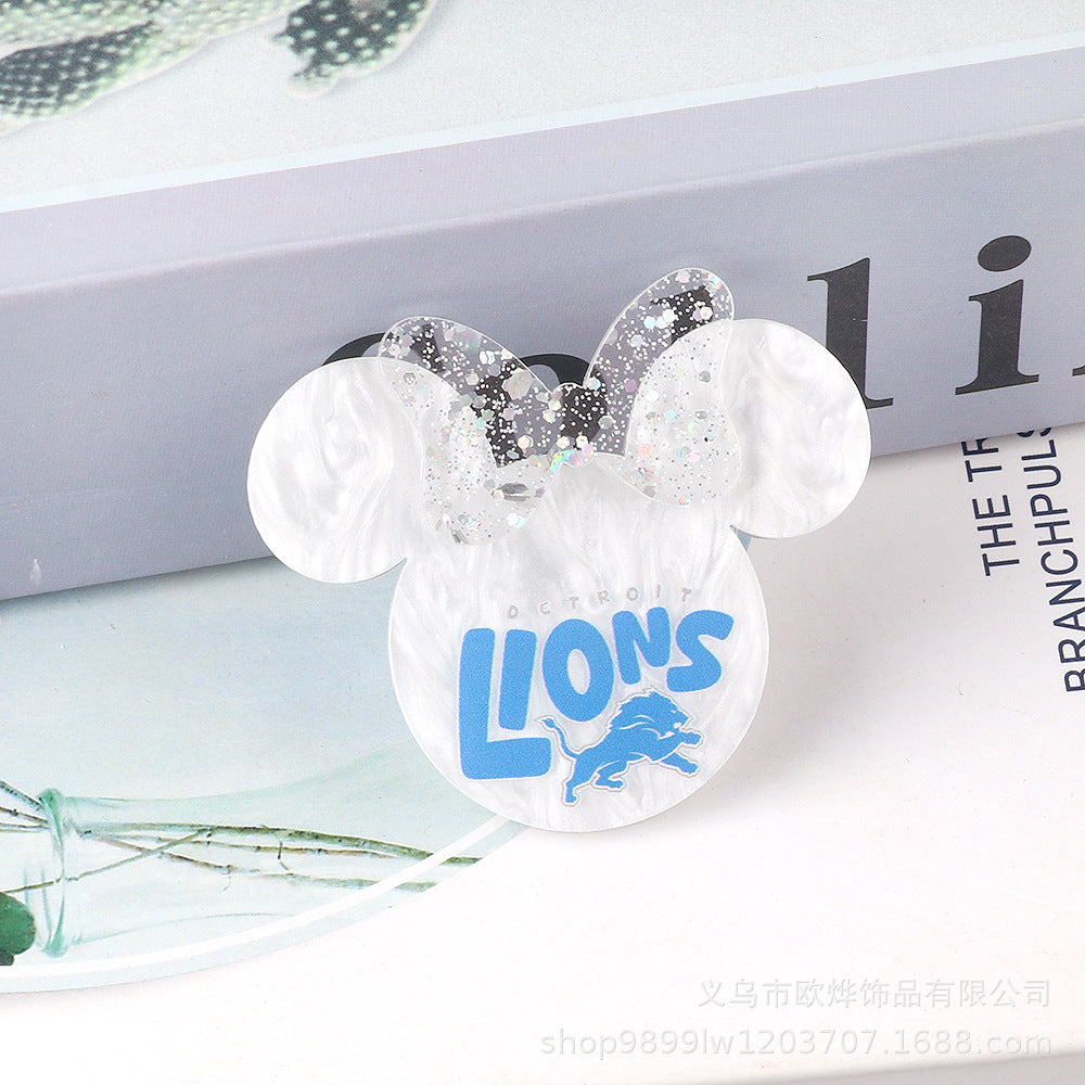 Wholesale 10PCS Acrylic DIY Loose Powder Cartoon Bowknot Brooch Patches