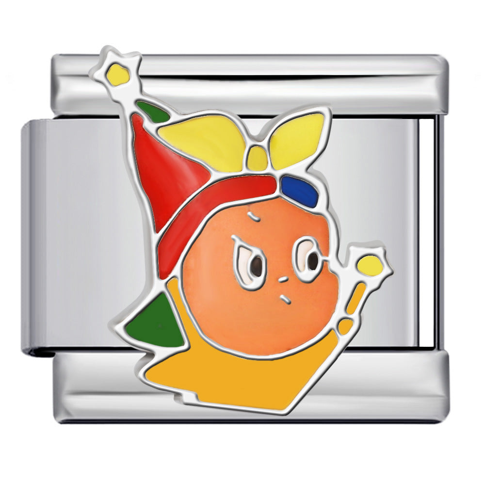 Wholesale 2pcs/pack  Italian Charm Bracelet 9mm DIY Splicing Anime Cute Cartoon Stainless Steel Composable Bracelet