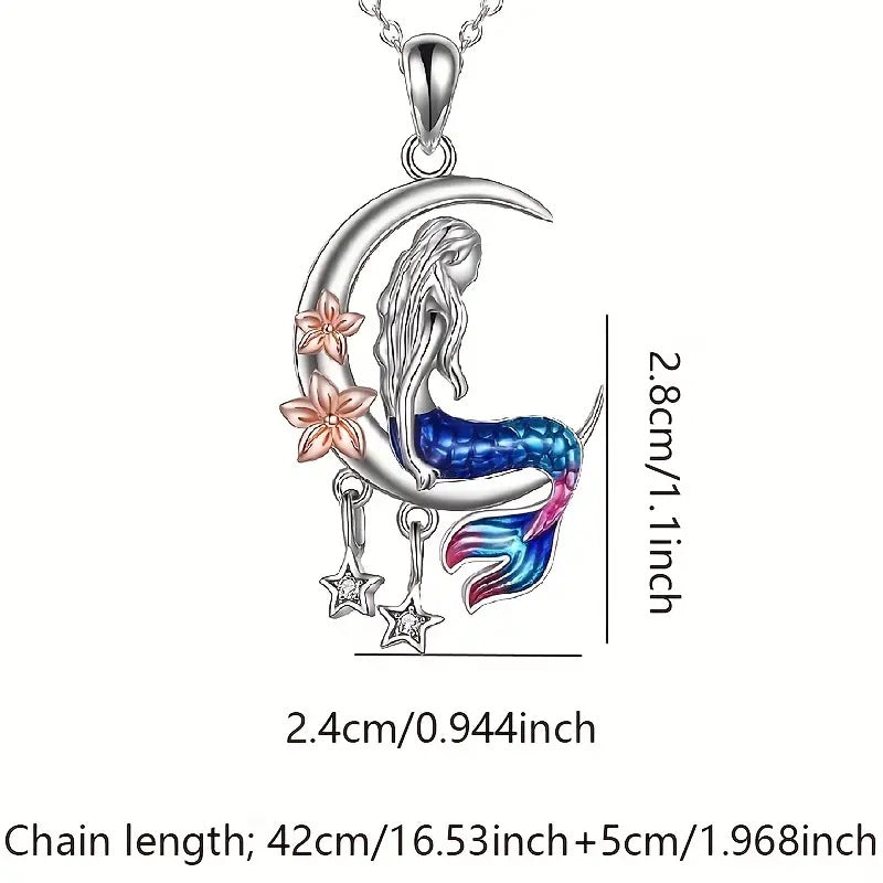 Wholesale mermaid star multi-color necklace