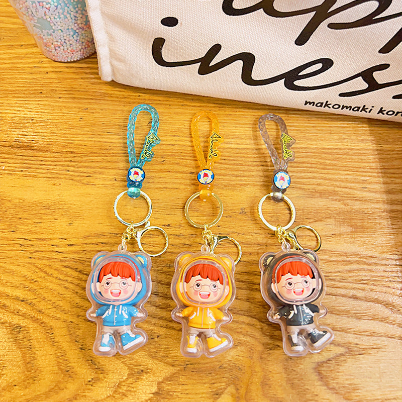 Wholesale Cute cartoon acrylic couple keychain