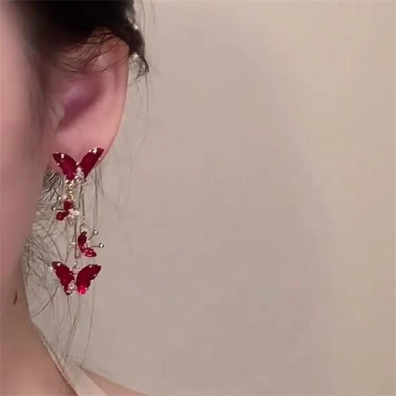 Wholesale  Fairy Crystal Butterfly Earrings