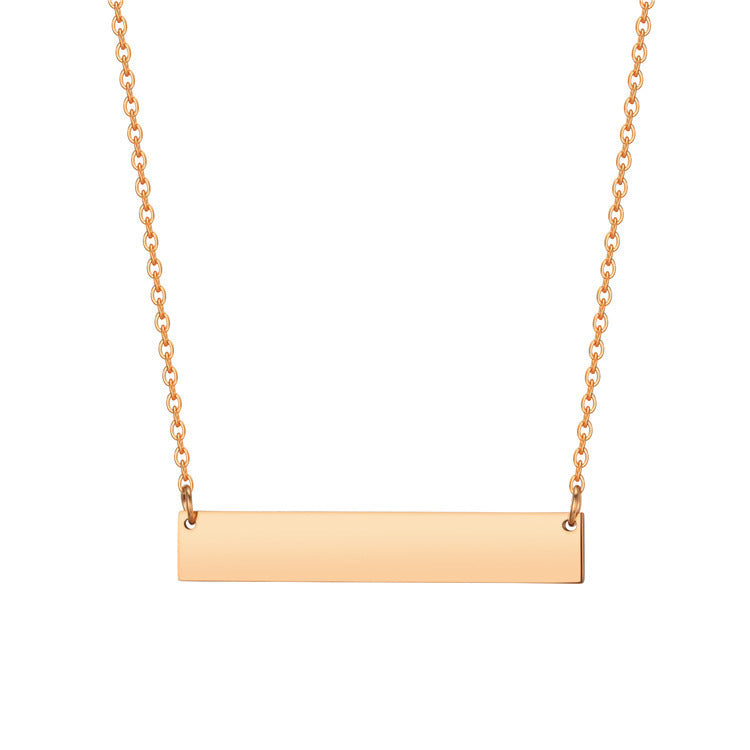 Wholesale Black Titanium Steel Box Chain Necklace |  Geometry Pendant for Daily Layering Jewelry Accessory