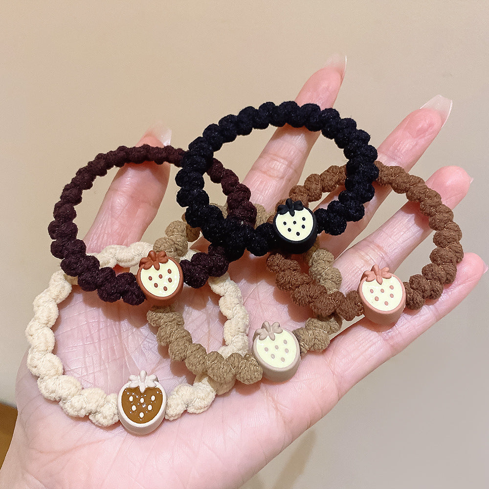 Wholesale 5pcs Braided Headband Hairband Leather Case Hair Scrunchies ACC-HS-Huidi004