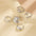 Wholesale geometric baroque pearl ring suit  metal smooth ring