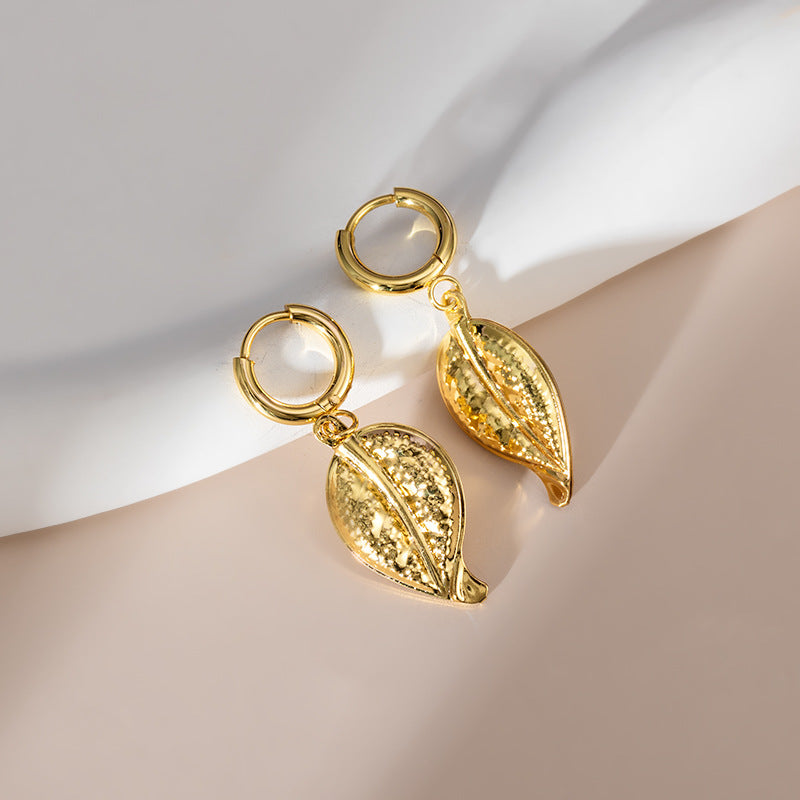 Wholesale Electroplated Stainless Steel Shell Earrings - Boutique Resale Jewelry