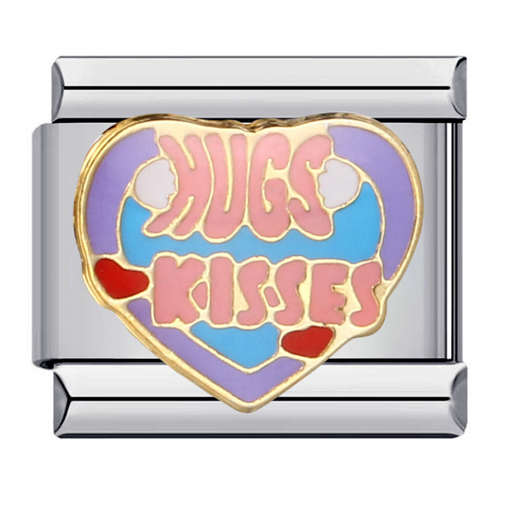 Wholesale Italian Charm Bracelet 9mm DIY Splicing Removable Purple Element Stainless Steel Composable Bracelet