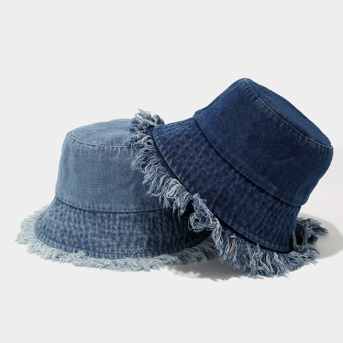 Wholesale  distressed rough Denim fisherman hat