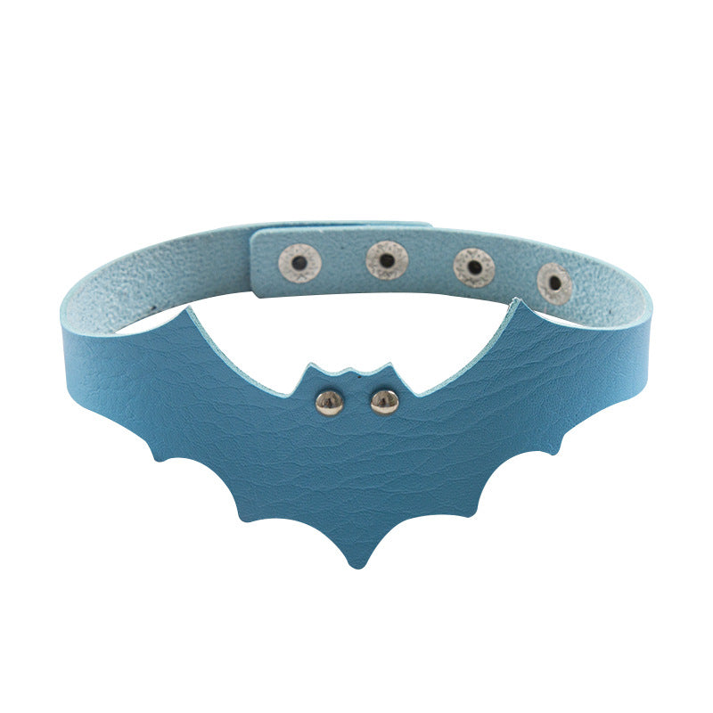 Wholesale Punk Devil  Leather Collar  Necklace