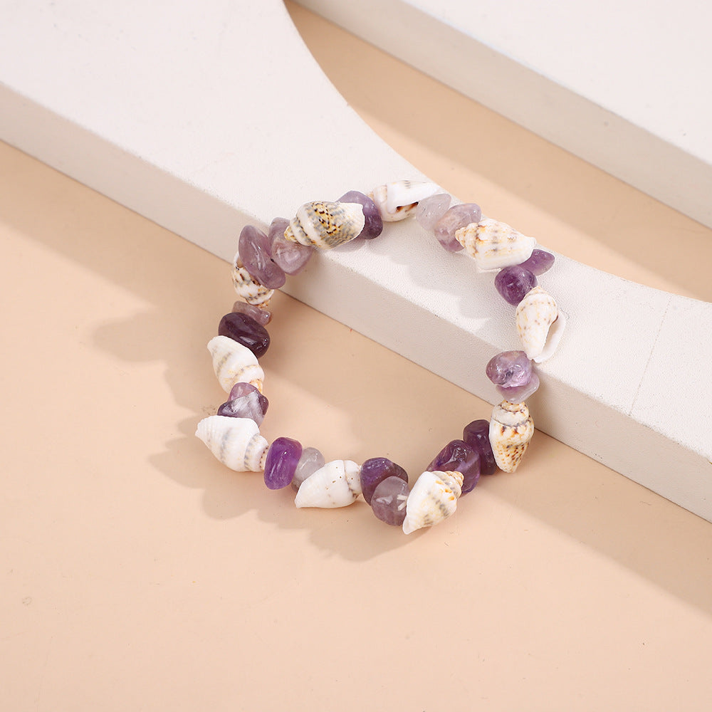 Wholesale Beach Themed Handmade Shell Bead Bracelet Starfish Pendant Jewelry Accessory