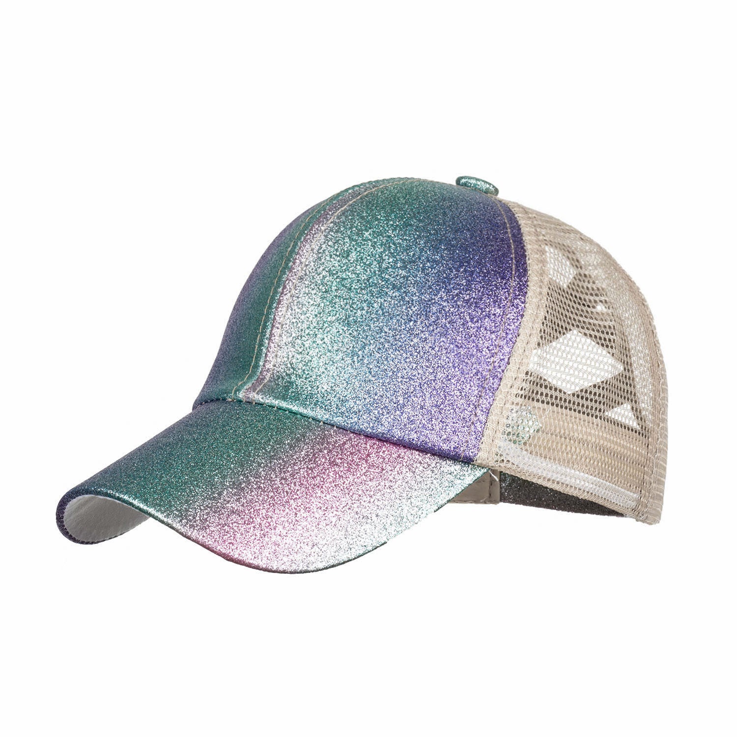 Wholesale Glitter Cross Ponytail Baseball Cap Hat ACC-HT-ZhongMei001