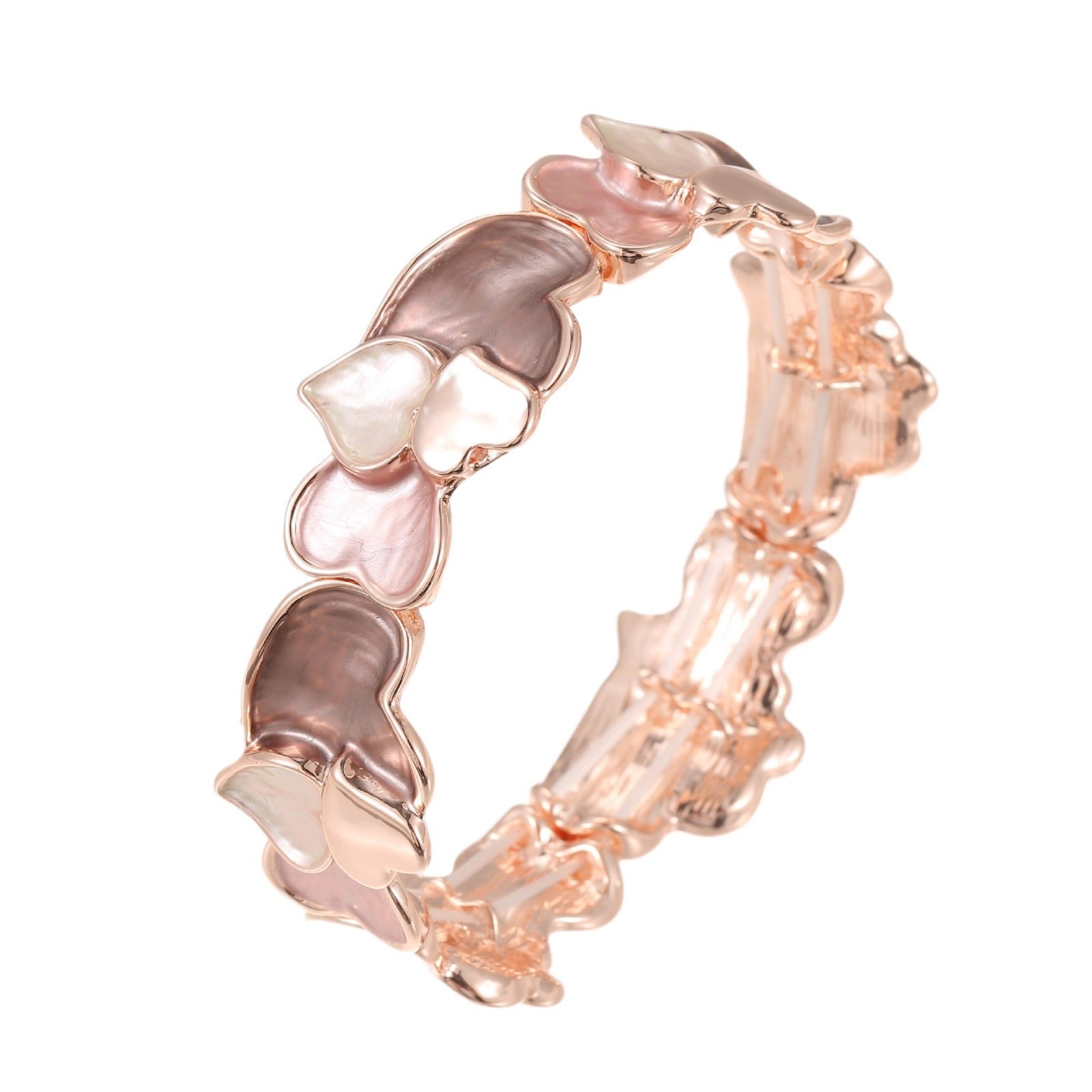 Wholesale  color painting oil geometric love elastic bracelet