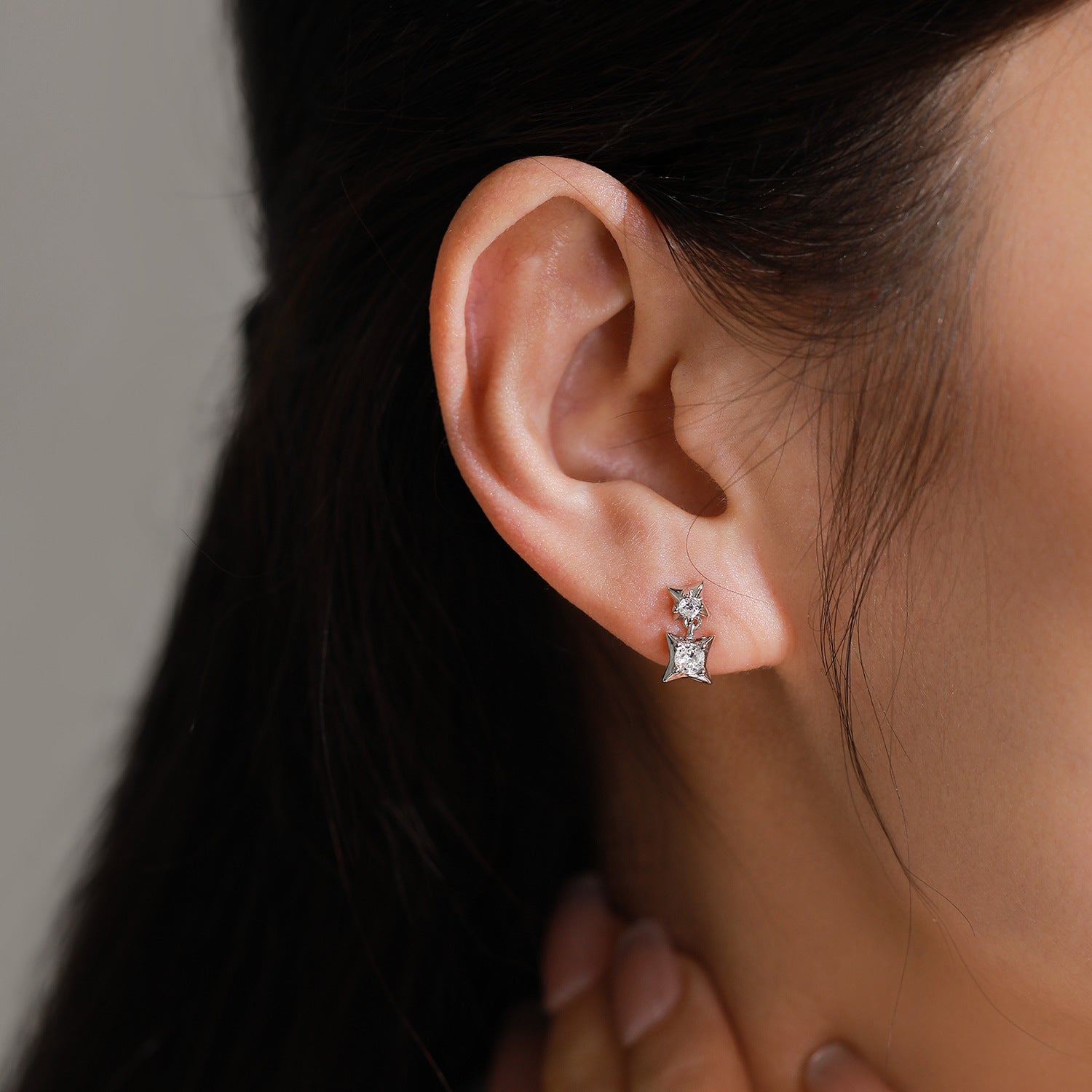 Wholesale  S925 Sterling Silver Four Mans Star Earrings Necklaces