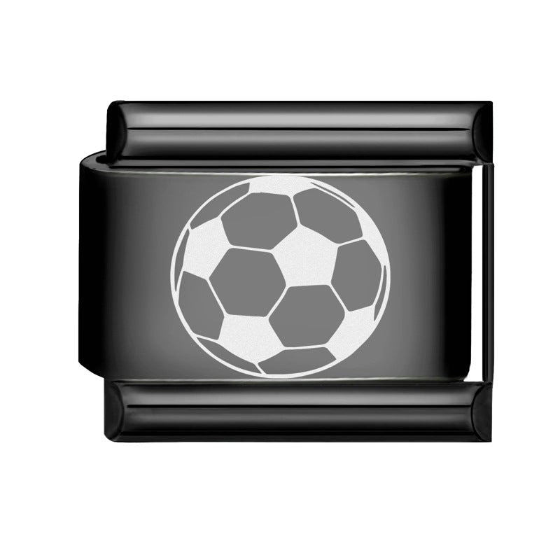 Wholesale Italian Charm Bracelet 9mm DIY Splicing Black Series Stainless Steel Composable Bracelet