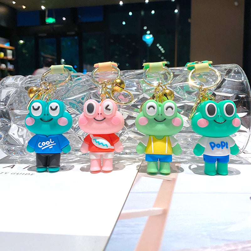 Wholesale Cartoon Frog PVC Soft Glue Keychain Creative Keychain ACC-KC-XinShu002