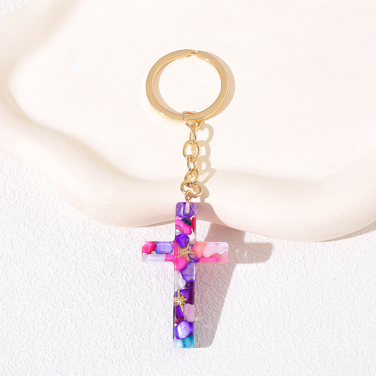 Wholesale Diamond Cross Pendant KeyChain