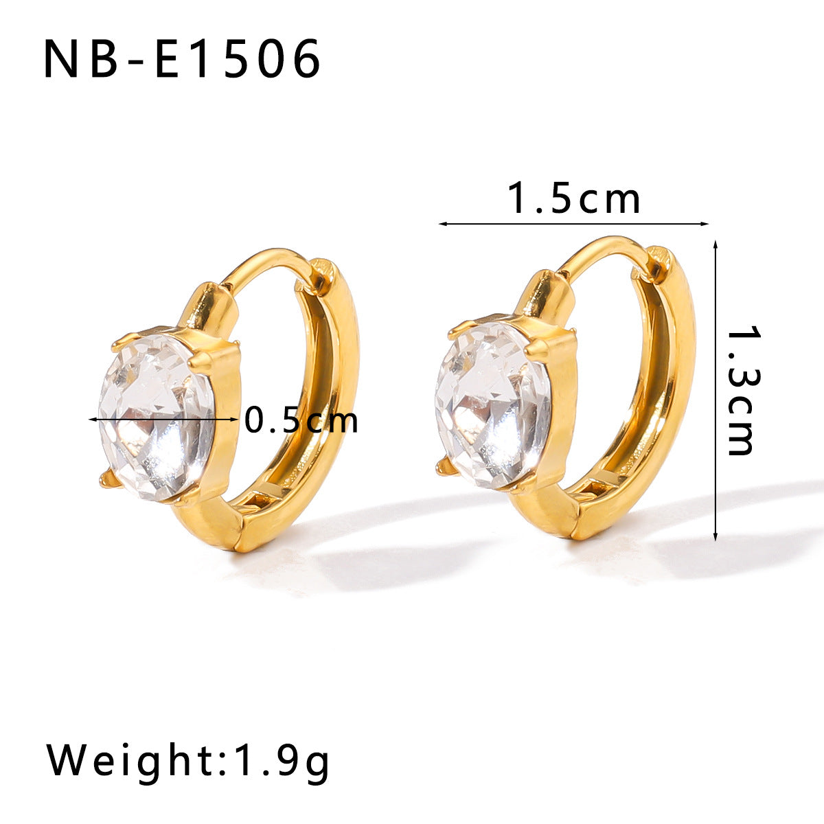 Wholesale  Stainless Steel Earrings 18K Gold Earrings Set