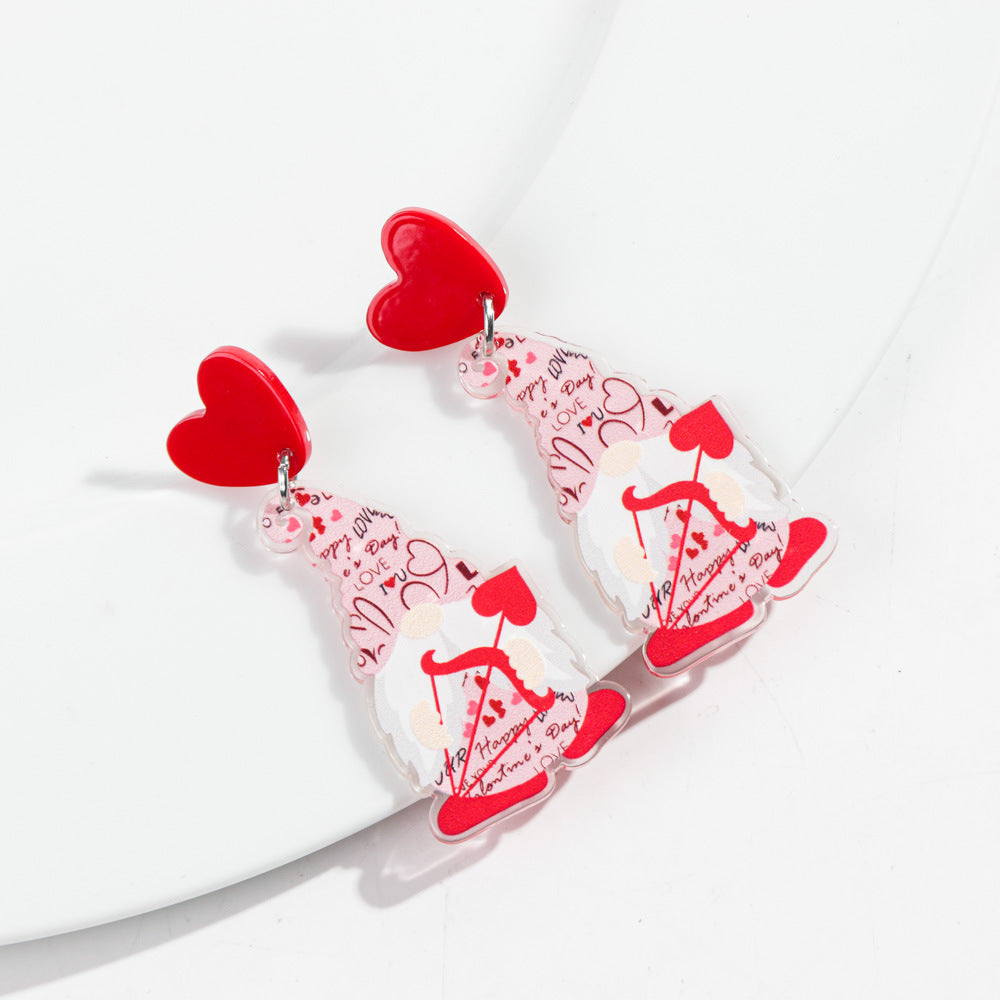 Wholesale Valentine's Day  love heart letters earrings