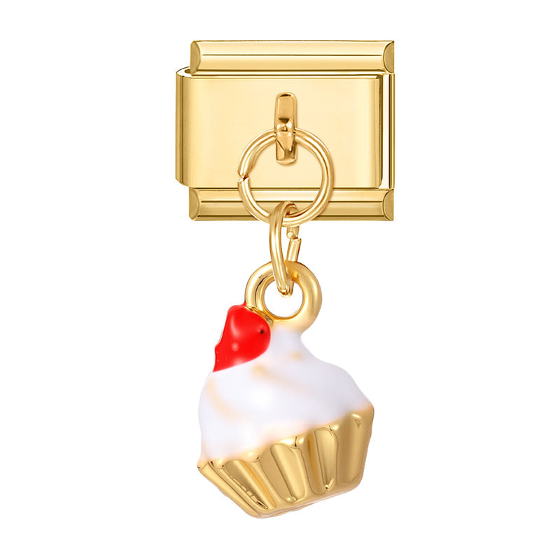 Wholesale  Italian Charm Bracelet 9mm DIY Splicing Cute Creative Stainless Steel Composable Bracelet