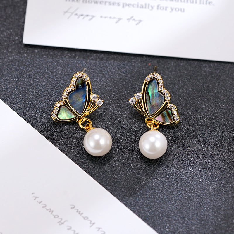 Wholesale Retro  Butterfly Pendant Earrings