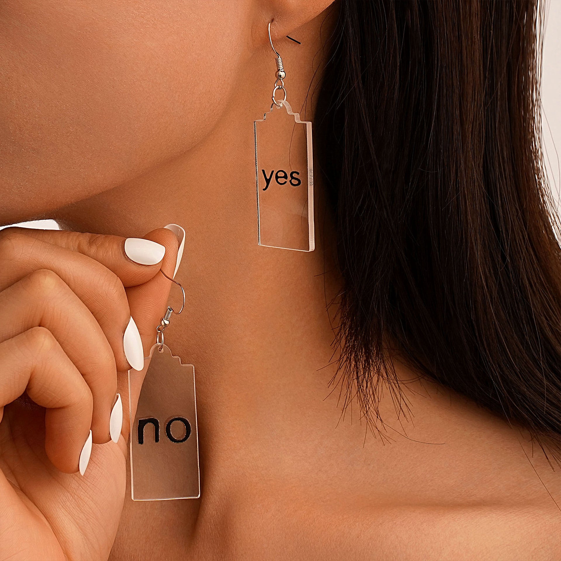 Wholesale  colorful exaggerated cartoon  letters acrylic long earrings