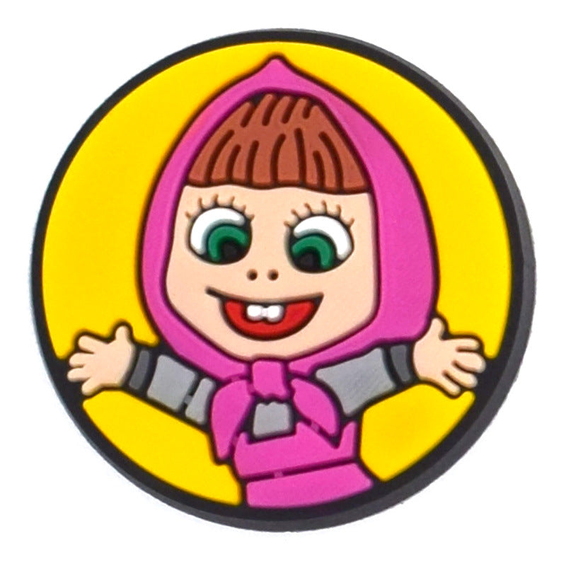 Wholesale Random 100pcs Cartoon Cute Small Animal PVC Soft Rubber Shoe Buckle Decoration ACC-SC-RYY076