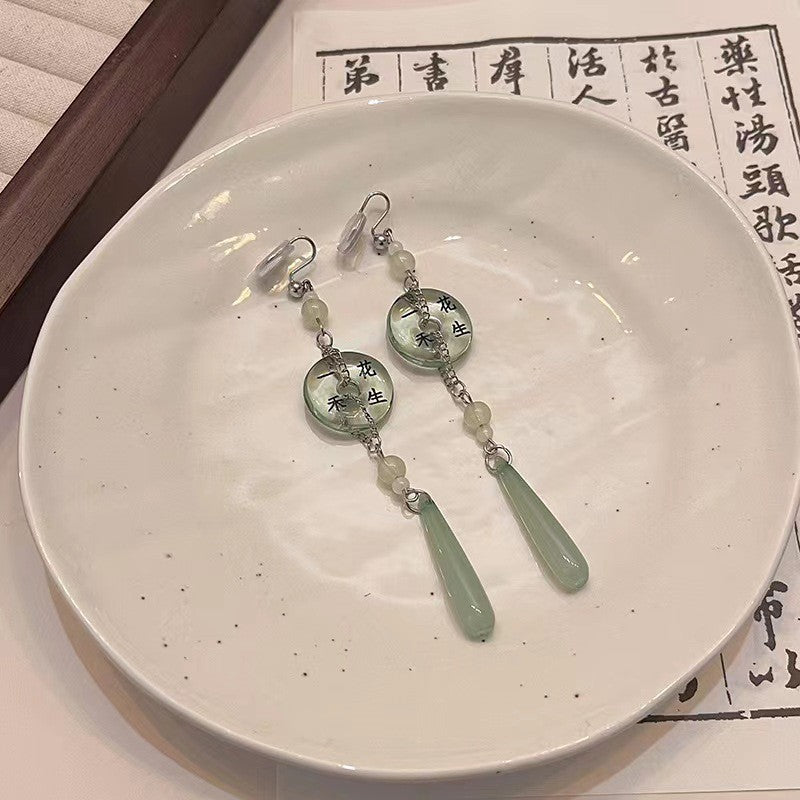 Wholesale  butterfly tassel ear clip  flower earrings