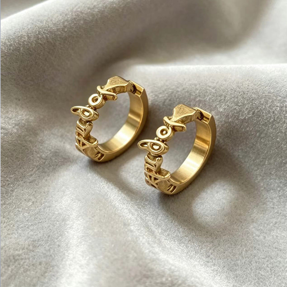 Wholesale Stainless Steel Geometric Open Ear Cuff - Hollow Design Earring Fashion Accessory for Party Boutique Resale