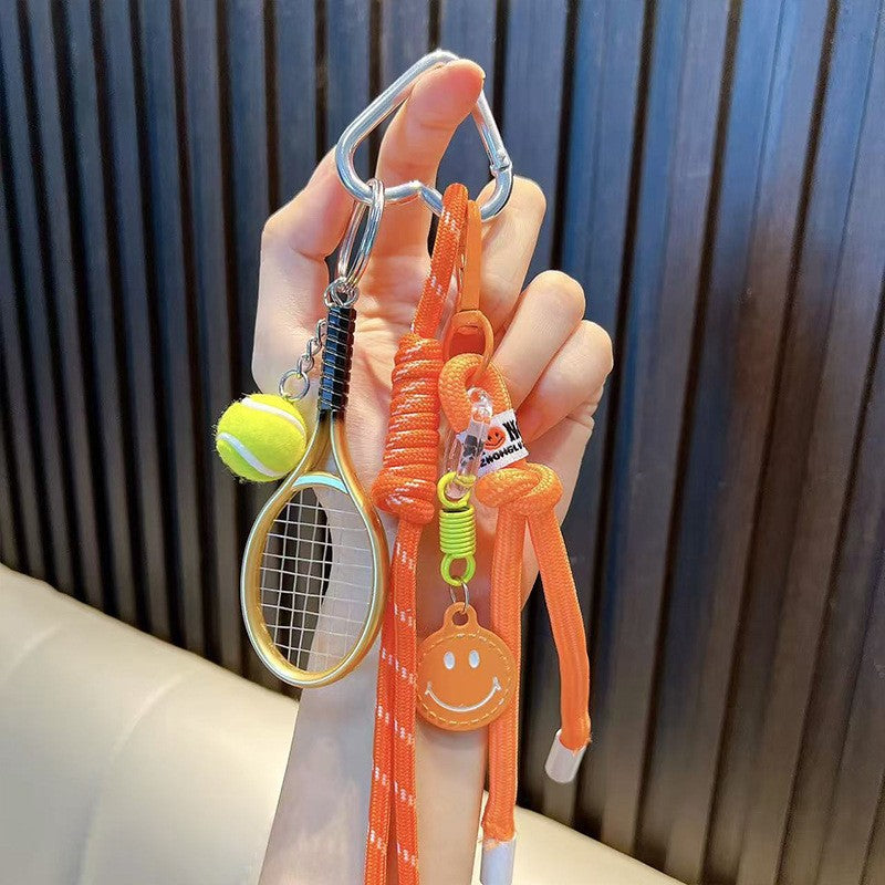 Wholesale Acrylic Tennis Tassel Keychain - Trendy Car Key Accessory for Everyday Use