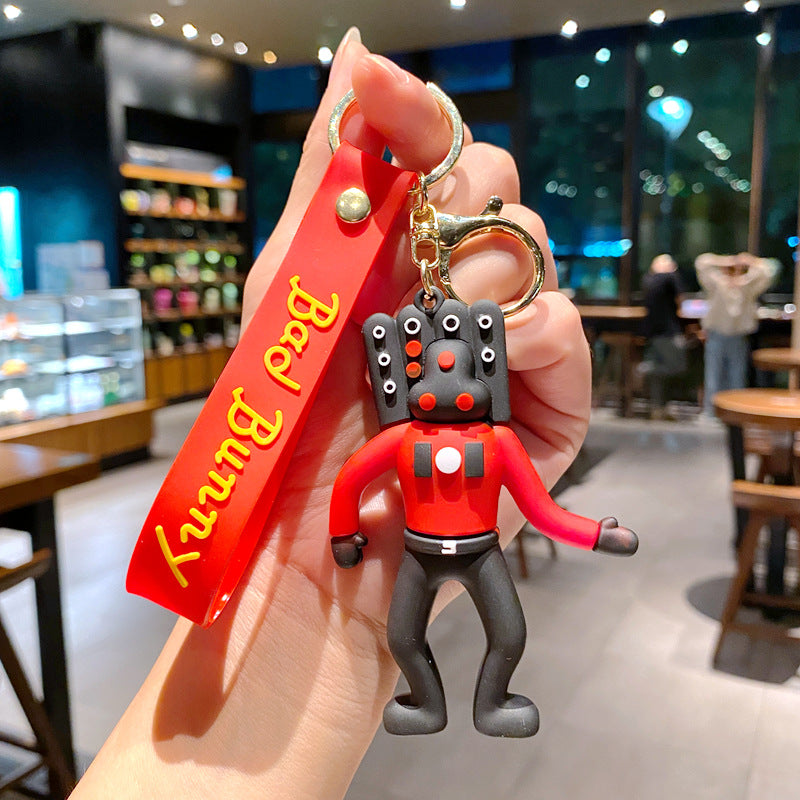 Wholesale Cartoon PVC Soft Keychain Creative Keychain ACCVIP-KC-XinShu008