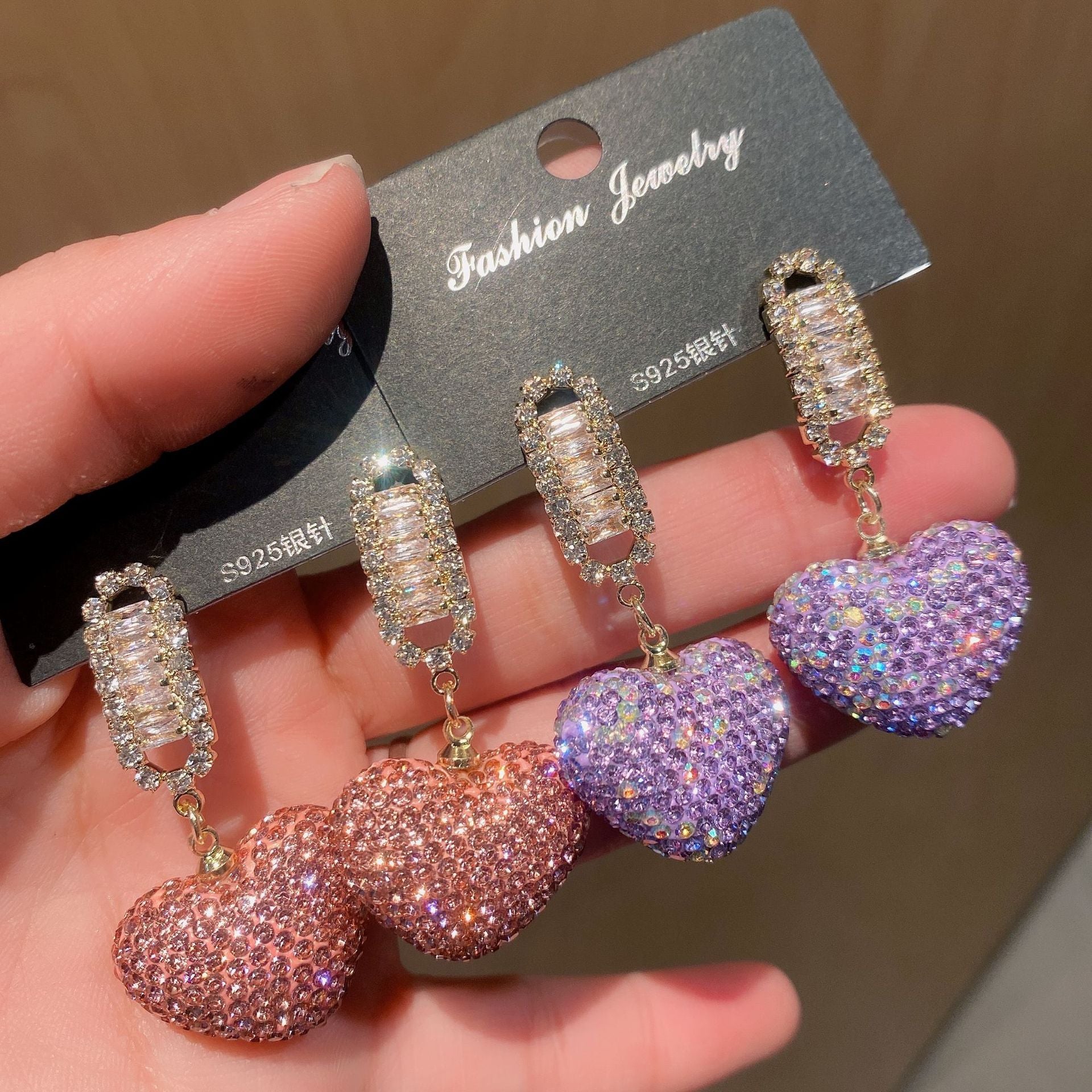 Wholesale  zircon micro-inlaid lovely earrings