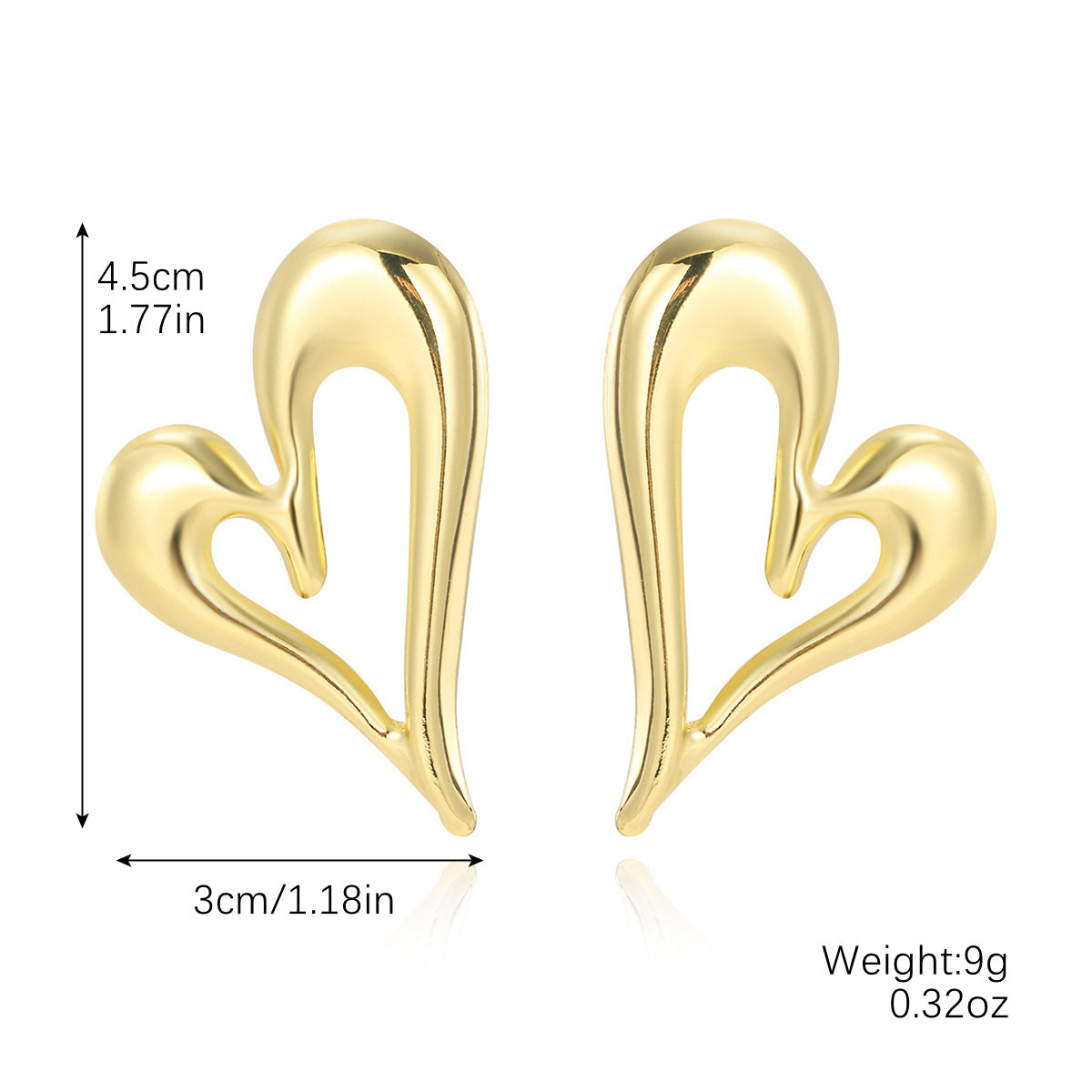 Wholesale  geometric niche exaggerated metal earrings