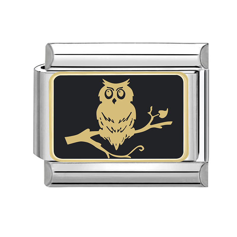 Wholesale Italian Charm Bracelet 9mm DIY Splicing Black Halloween Series Stainless Steel Composable Bracelet