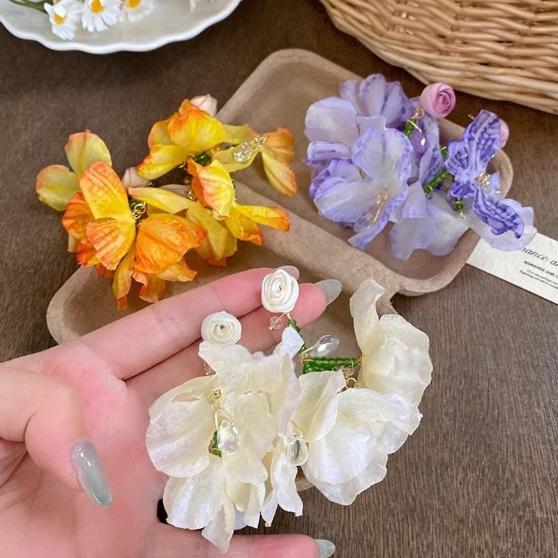 Wholesale Colorful flower earrings