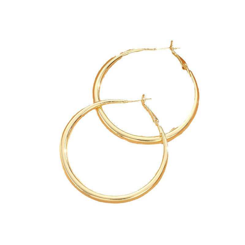 Wholesale metal light luxury exaggerated large hoop earrings