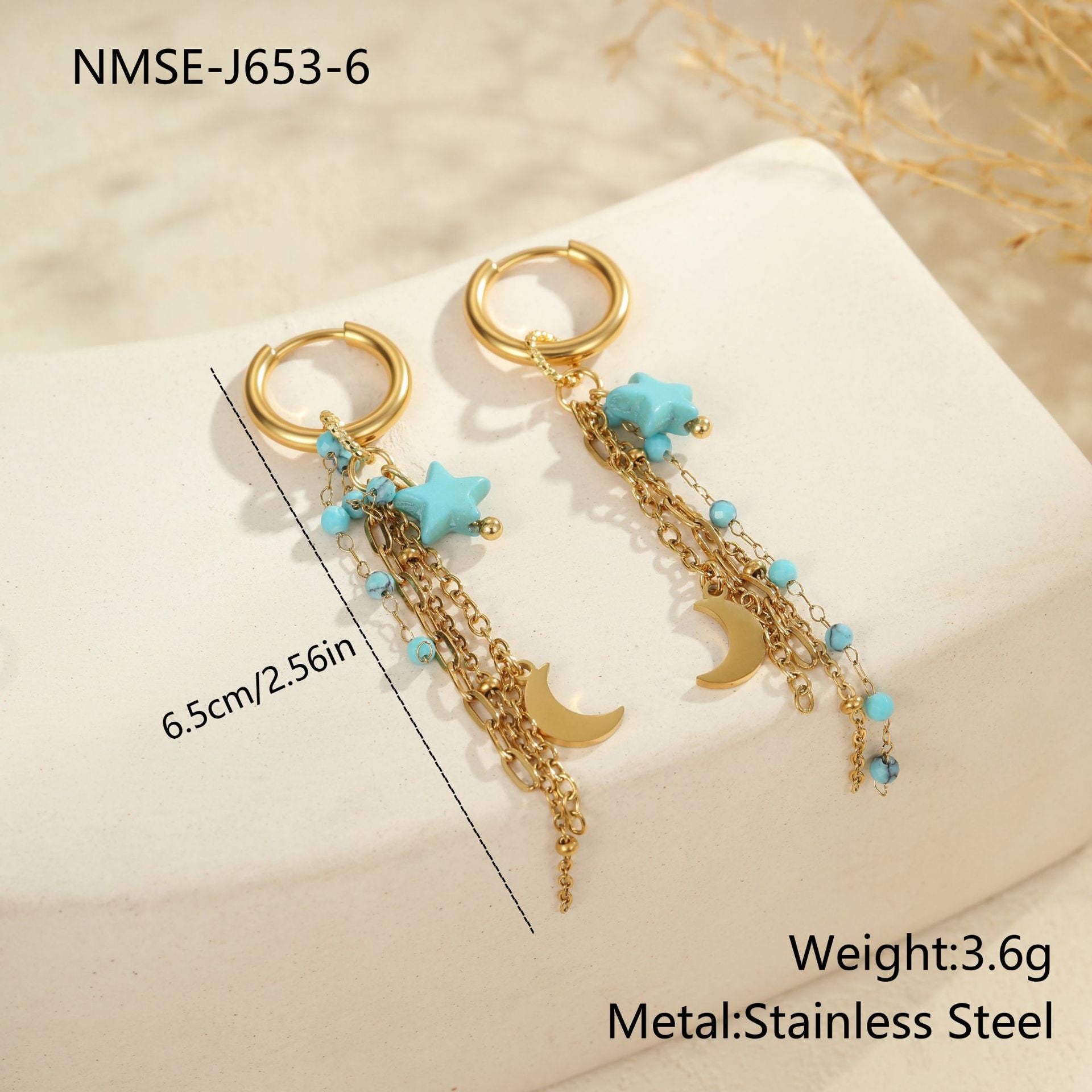 Wholesale Bohemian Luxury Turquoise Natural Stone Necklace and Ring