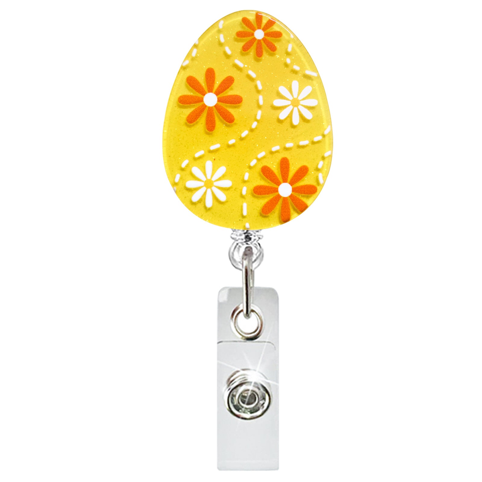 Wholesale Easter Acrylic Egg Rotating Doctor Nurse Retractable Keychain ACC-KC-QiDing026